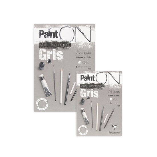 Paint'ON Mixed Media Glued Pad - Grey
