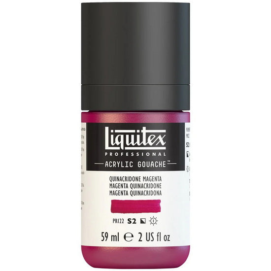 Acrylic gouache - 2oz - quinacridone magenta - s2