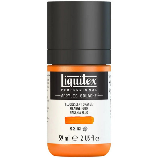 Acrylic gouache - 2oz - fluorescent orange - s2