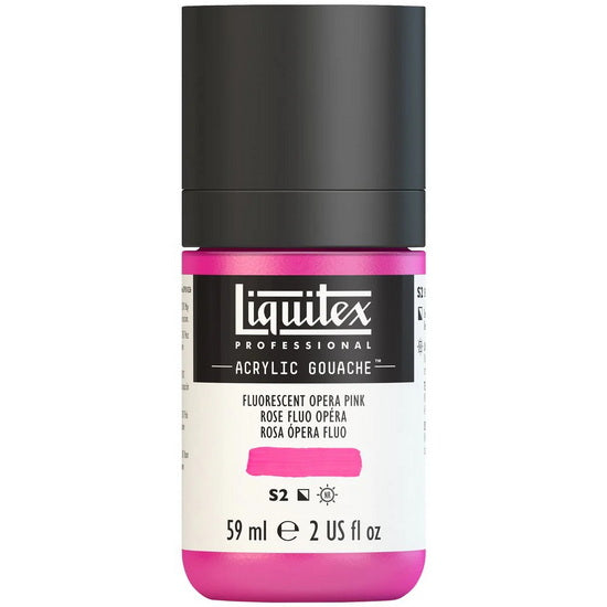 Acrylic gouache - 2oz - fluorescent pink - s2