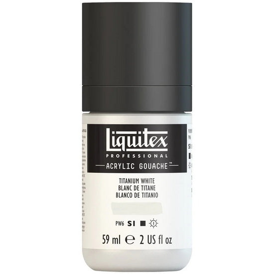 Acrylic gouache - 2oz - titanium white - s1