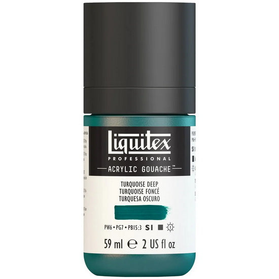 Acrylic gouache - 2oz - deep turquoise - s1