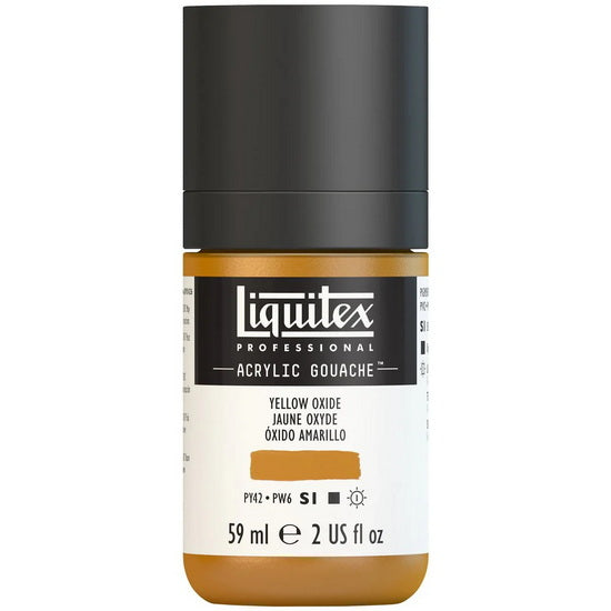 Acrylic gouache - 2oz - yellow oxide - s1