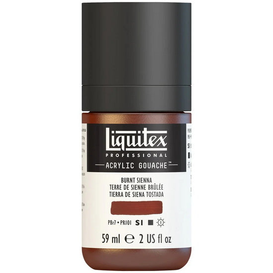 Acrylic gouache - 2oz - burnt sienna - s1