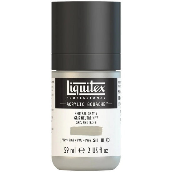 Acrylic gouache - 2oz - neutral grey 7 - s1