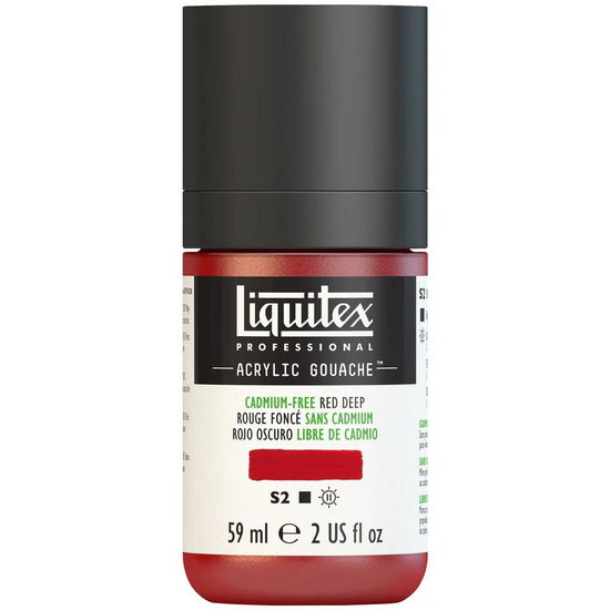 Acrylic gouache - 2oz - cadmium free red deep - s2