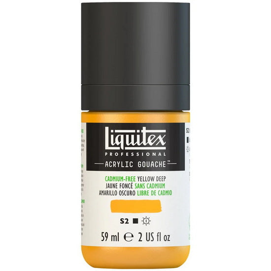 Acrylic gouache - 2oz - cadmium free yellow deep - s2