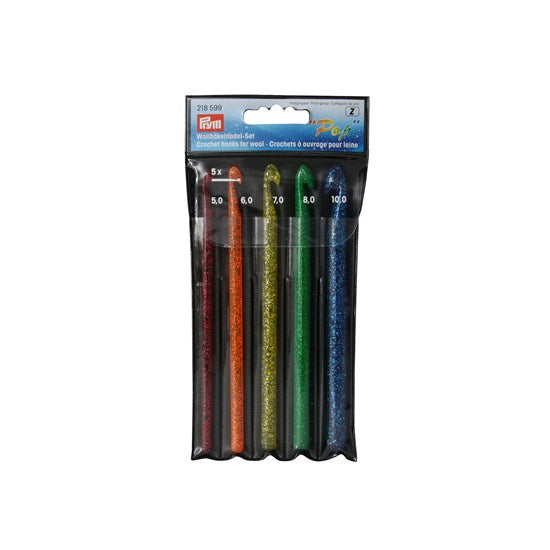 Ens crochets - 5-6-7-8-10mm - couleurs pop