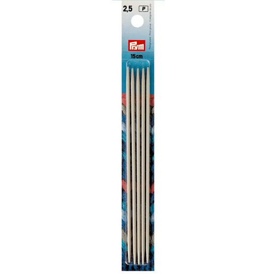 Double-pointed needle set – 15cm – 2.5mm (5)
