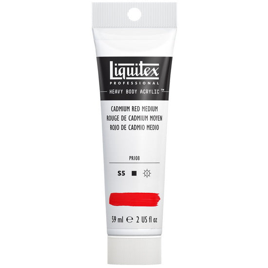 Acrylic hb - 2oz - cadmium red medium - s5