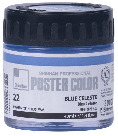 Peinture d'affiche  bleu céleste- 40ml