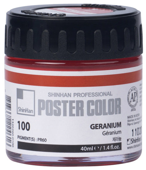 Peinture d'affiche  géranium- 40ml