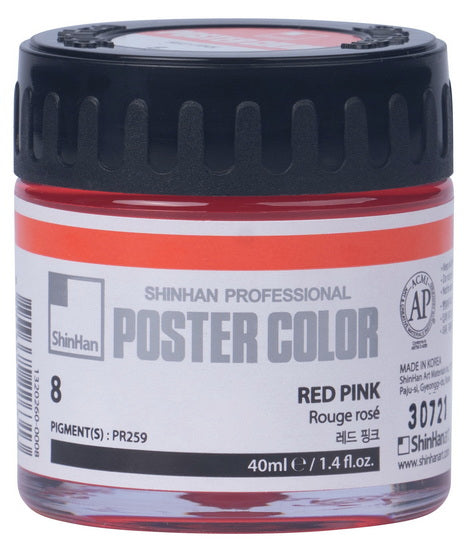 Poster paint 40ml red pink