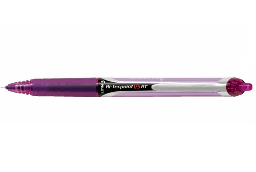 Ballpoint Pen Hi-Tecpoint V5 Clicker X-Fine Violet