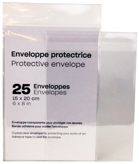 Pack of 25 protective envelopes - 6x8 "