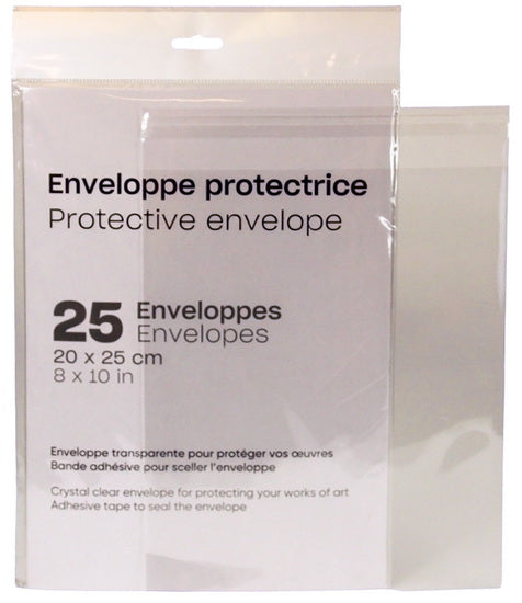 Ens. 25 enveloppes protectrices - 8x10 po