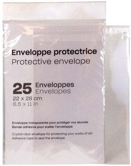 Pack of 25 protective envelopes - 8.5x11 in