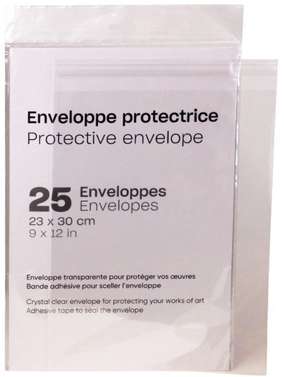 Pack of 25 protective envelopes - 9x12 "