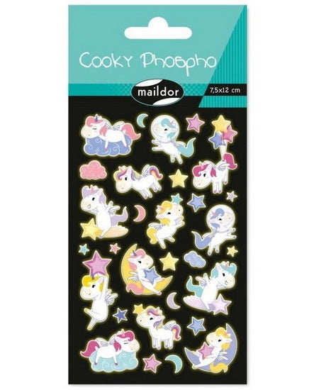 Autocollants phosphorescents Cooky : Licornes