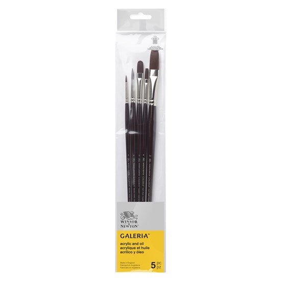 Ens. 5 pinceaux galeria manche long