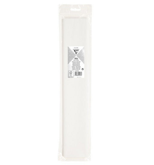 Crepe paper 250x50cm white - WHITE