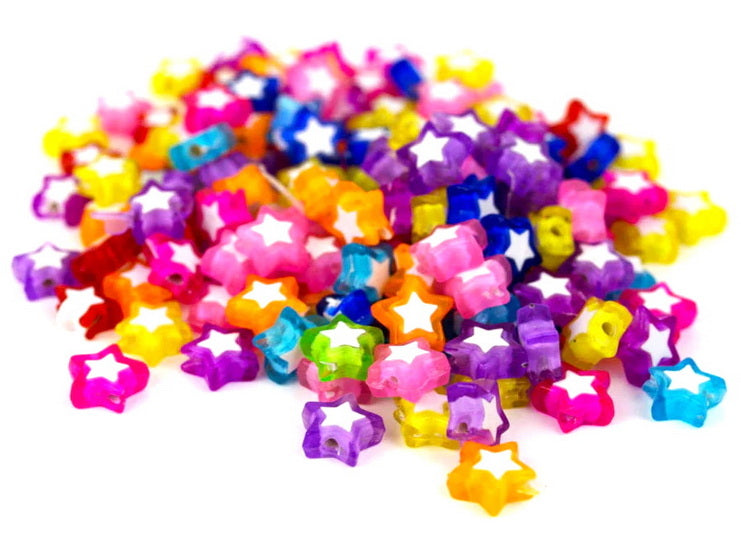 Pack of 125 Electric Star Beads