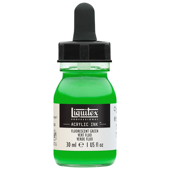 Acrylic Ink Fluorescent Green- 30ml