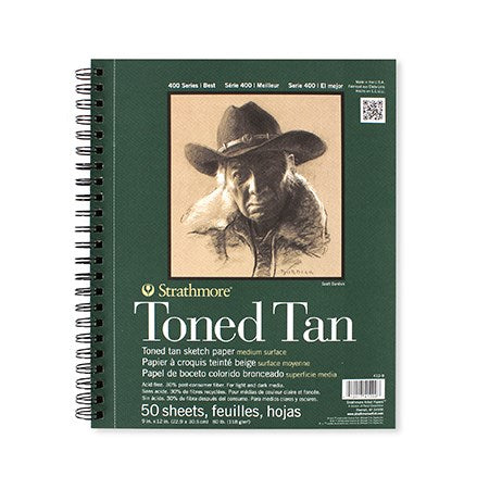 Bloc papier teinté - s400 - 9x12 - brun pâle (50f)