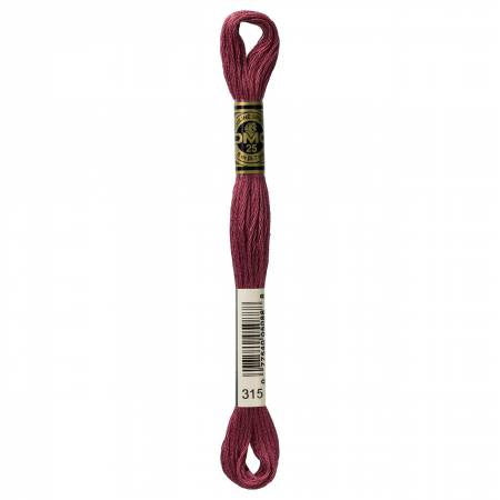 Embroidery floss - md dark antique mauve - 315