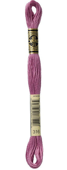 Embroidery floss - md antique mauve - 316