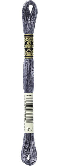 Embroidery floss - pewter gray - 317