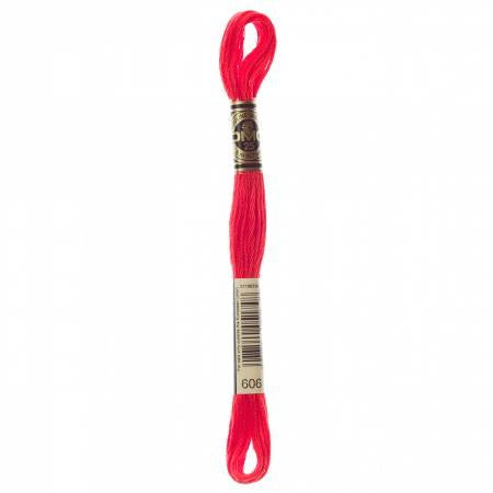 Embroidery floss - bright-orange-red - 606