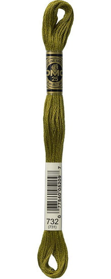 Embroidery floss - olive green - 732