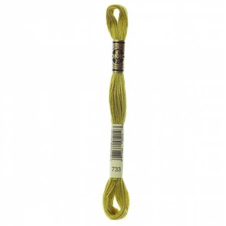 Embroidery floss - md olive green - 733