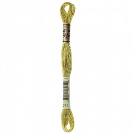 Embroidery floss - light olive green - 734