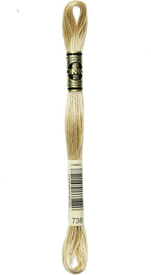 Embroidery floss - v light tan - 738