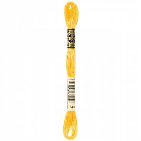 Embroidery floss - md yellow - 743