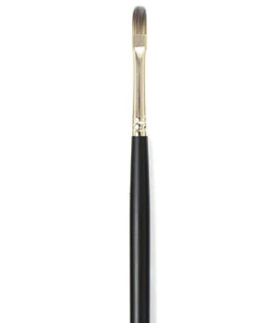 Brush Long Handle/Synthetic Bristle Filbert - #4