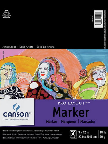 Marker paper pad - 9x12in (50f)