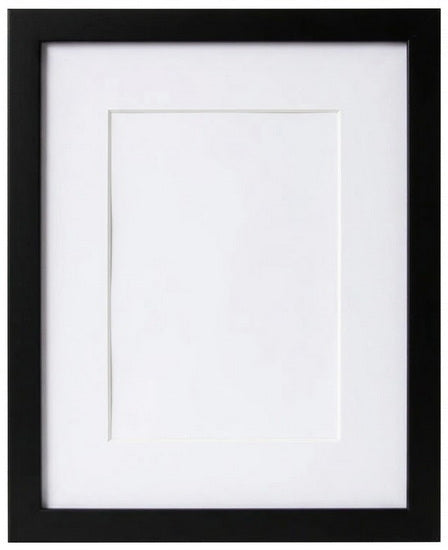 Gallery Wood Photo Frame Black - 8x10" Mat 5x7"