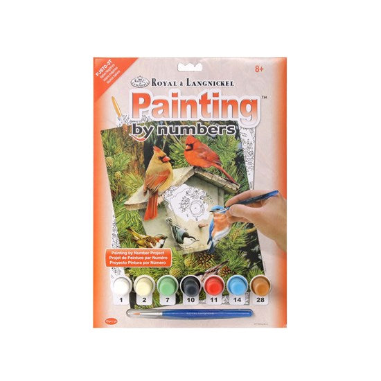 Peinture à numéros junior cabane et cardinaux