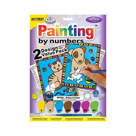 Ens. 2 ma première peinture à numéros chien