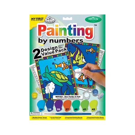 Set of 2 My First Paint By Numbers Sea Turtle