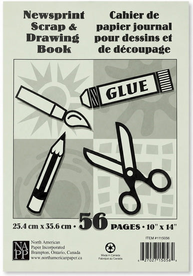 Cahier papier dessin et découpage - 10x14po