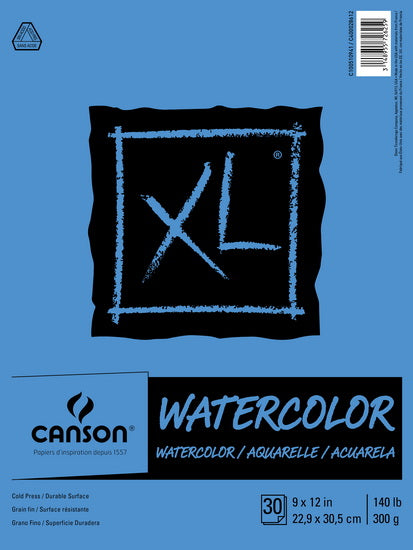 Bloc papier aquarelle - xl - 140lb - 9x12po (30f)