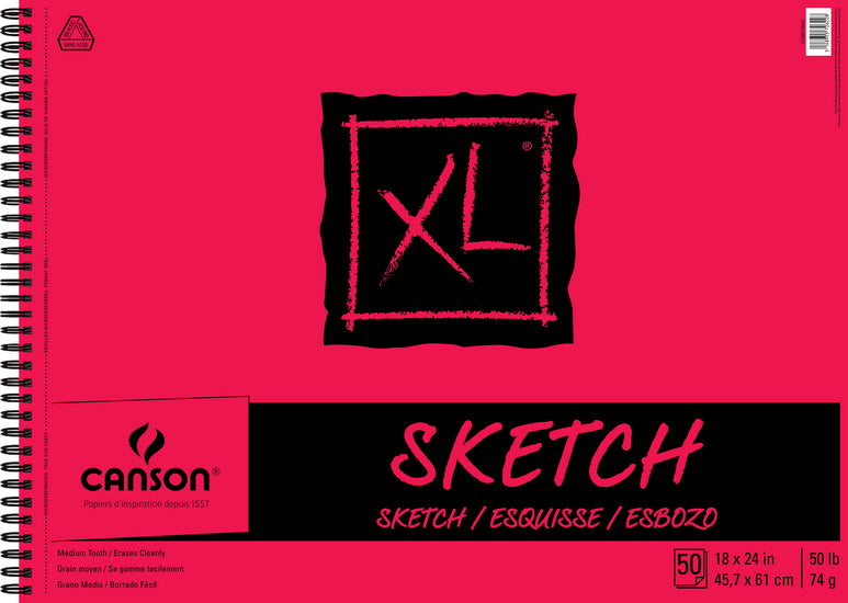 Sketch paper pad - xl - spiral - 18x24in (50s)