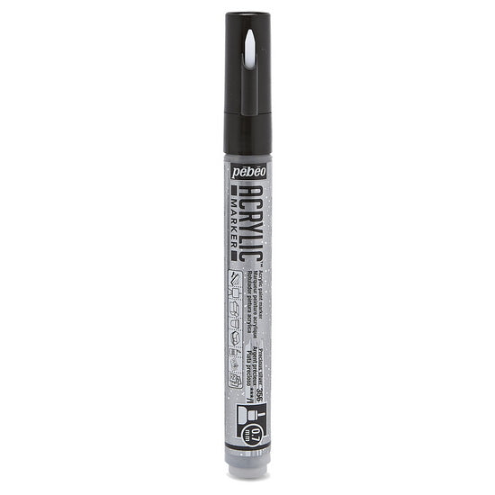Acrylic marker - decomarker - 0.7 mm - precious silver