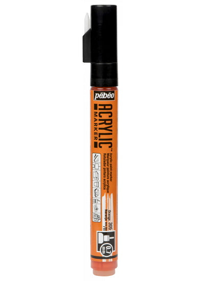 Acrylic marker - decomarker - 0.7 mm - orange