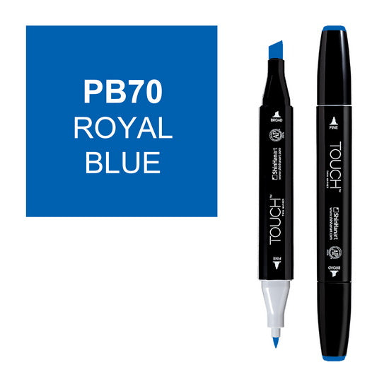 Marqueur Touch double pointe bleu royal