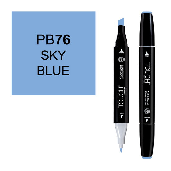 Marqueur Touch double pointe bleu ciel